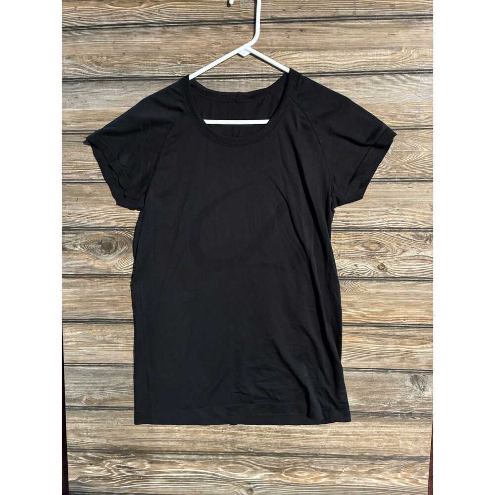 Crz YOGA Seamless Athletic Shirt Black Women M Short Sleeve Performance Basic